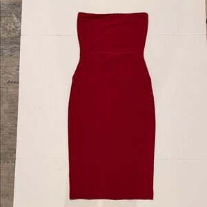 Norma Kamali Strapless Scarlet Dress